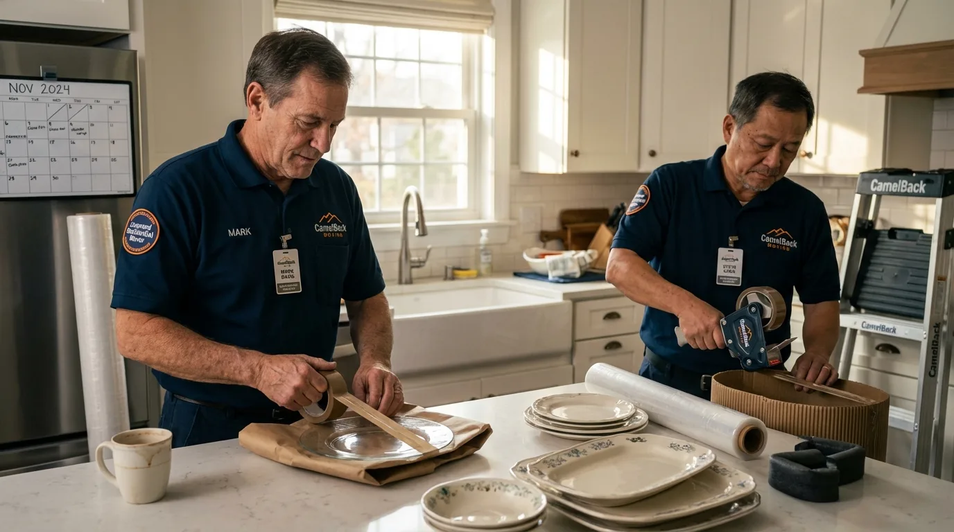Professional crew packing kitchen dishware in Colorado City, AZ